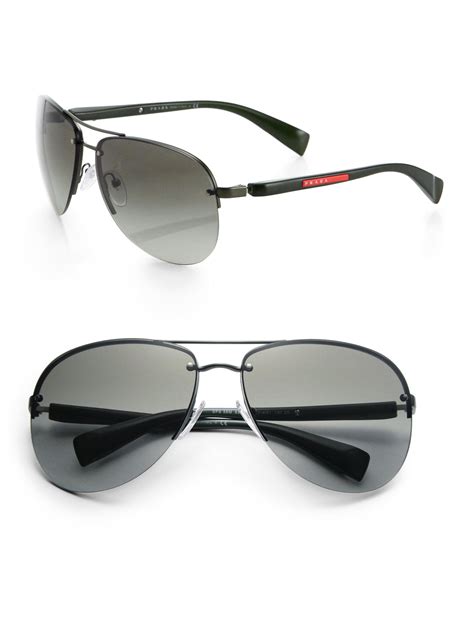 aviator sunglasses prada|prada aviator sunglasses men's.